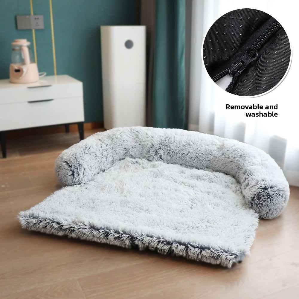 Fuzzy pet bed and blanket
