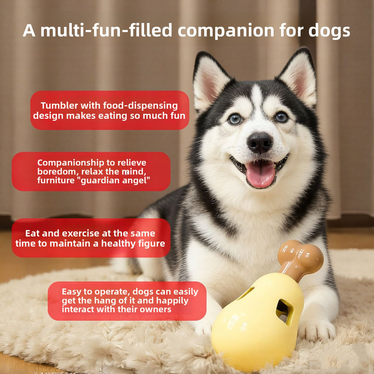 Durable chew resistant dog toy with treat dispenser