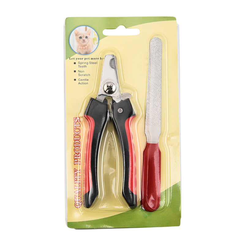 Cat and dog nail scissors with file